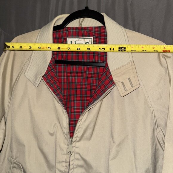 Vintage L.L. Bean Windbreaker Jacket Mens Size 42 Cream Zip Pockets - Picture 14 of 16